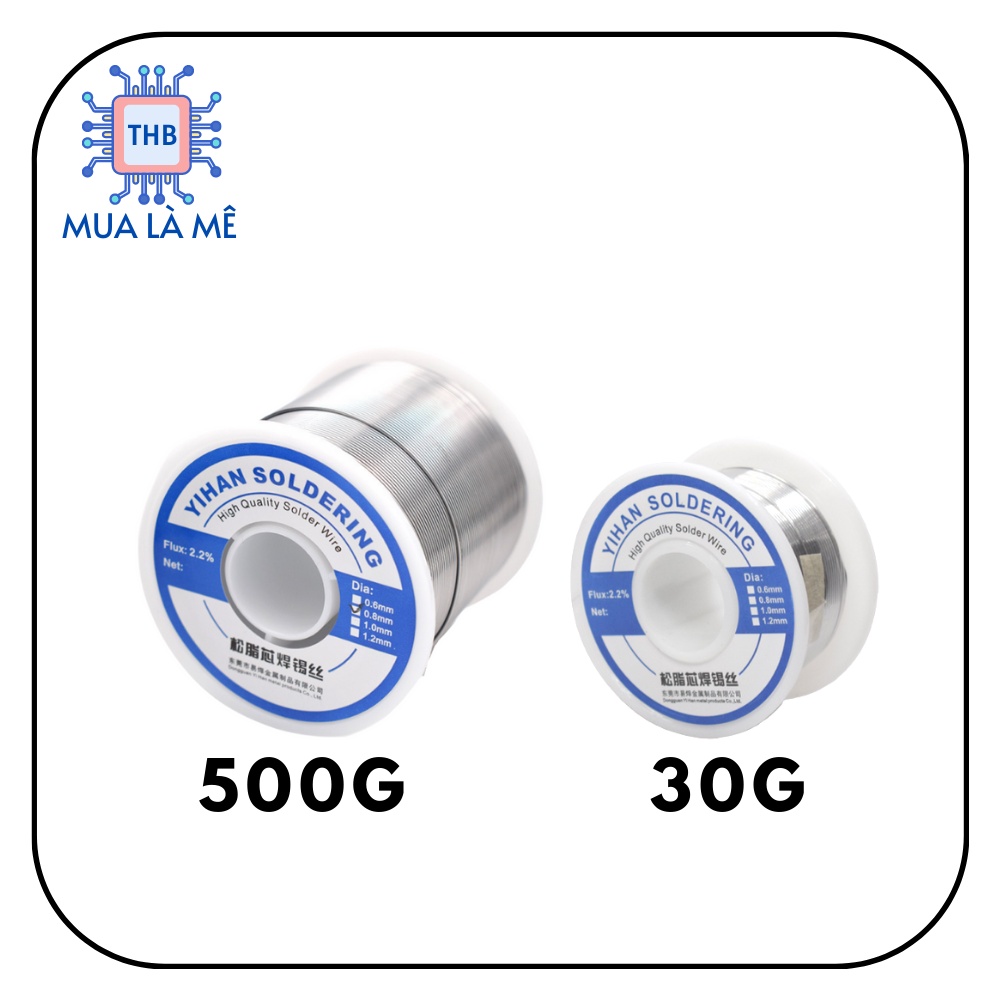 Thiếc hàn Yihan cao cấp 30G cho mối hàn chắc và bóng.