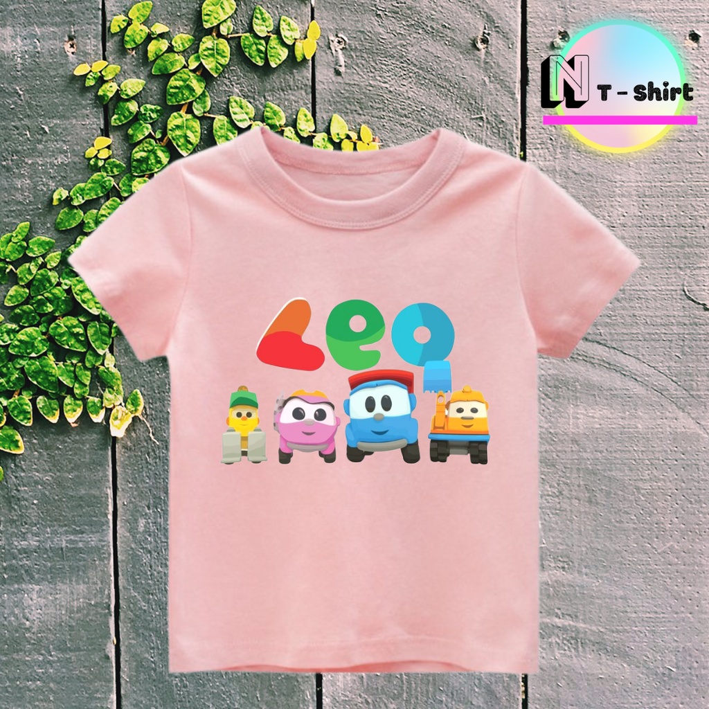 Áo thun cho bé trai,bé gái 💖Họa tiết Hoạt Hình LEO THE TRUCK siêu dễ thương💖 Áo cotton mềm mát mịn thấm hút mồ hôi💖05