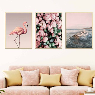 [Mã ATHO10 giảm 10%] Set tranh canvas tông hồng pastel phong cách Scandinavian 30x40 (943) DC0630-1