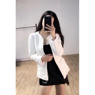 Áo Dạ Tweed Trắng Đẹp