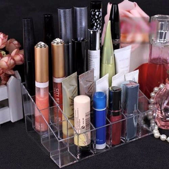 (Bán Buôn Sỉ) Khay, #Kệ Để Son 24 Ô Tiện Dụng T2