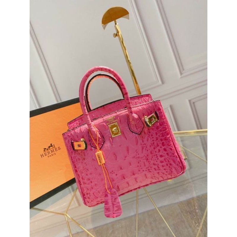 TÚI XÁCH HM BIRKIN SIZE 20 màu hồng nhạt , đen, hồng đậm, trắng