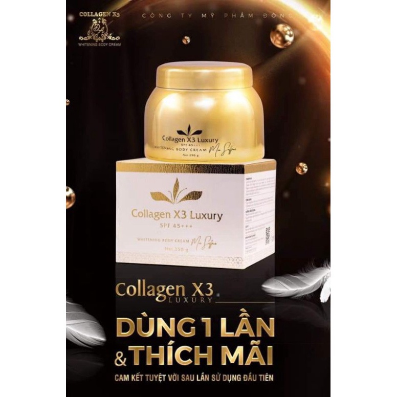 Kem dưỡng trắng body collagen X3 hàng chính hãng 250g