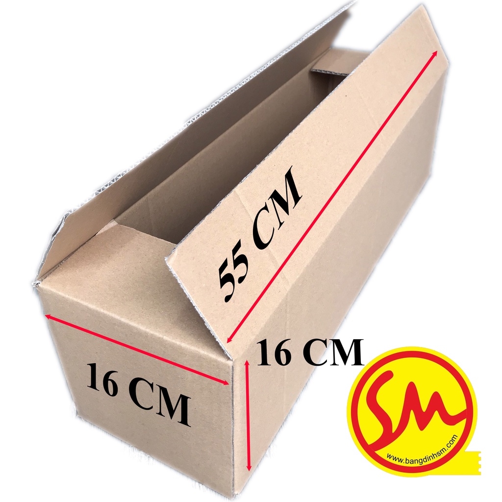 THÙNG CARTON, HỘP GIẤY CARTON 03 size dài 55cm 3 lớp sóng B chuyên dùng ĐÓNG GÓI CÁC SẢN PHẨM, VẬN CHUYỂN DỄ DÀNG