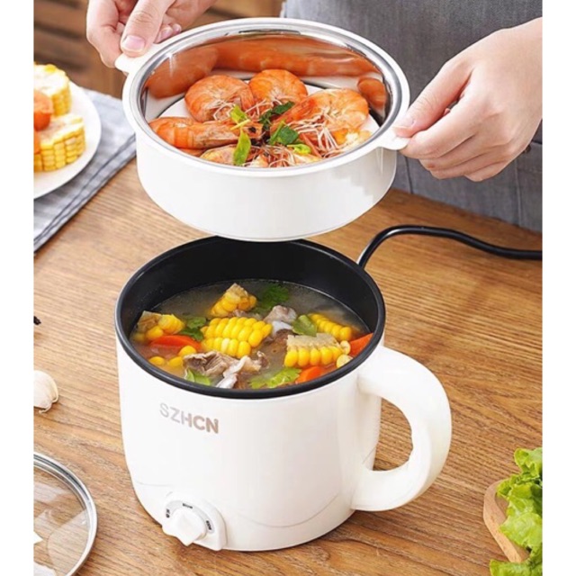 Nồi lẩu mini, Nấu mì 2 tầng kèm hấp đa năng