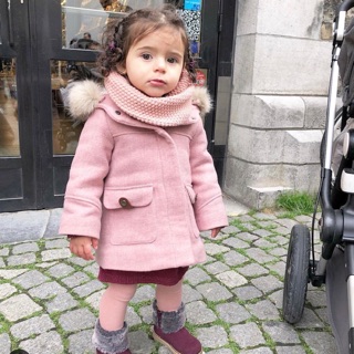 COMBO ÁO dạ mũ lông  ZARA dư xịn 100% TRẦN ÁNH