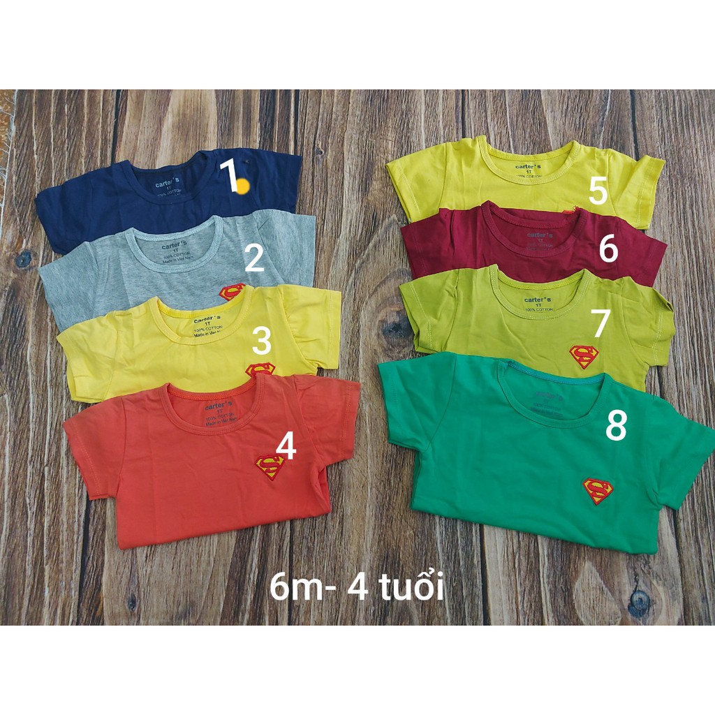 áo phông cotton thêu logo bt 8m-4t .