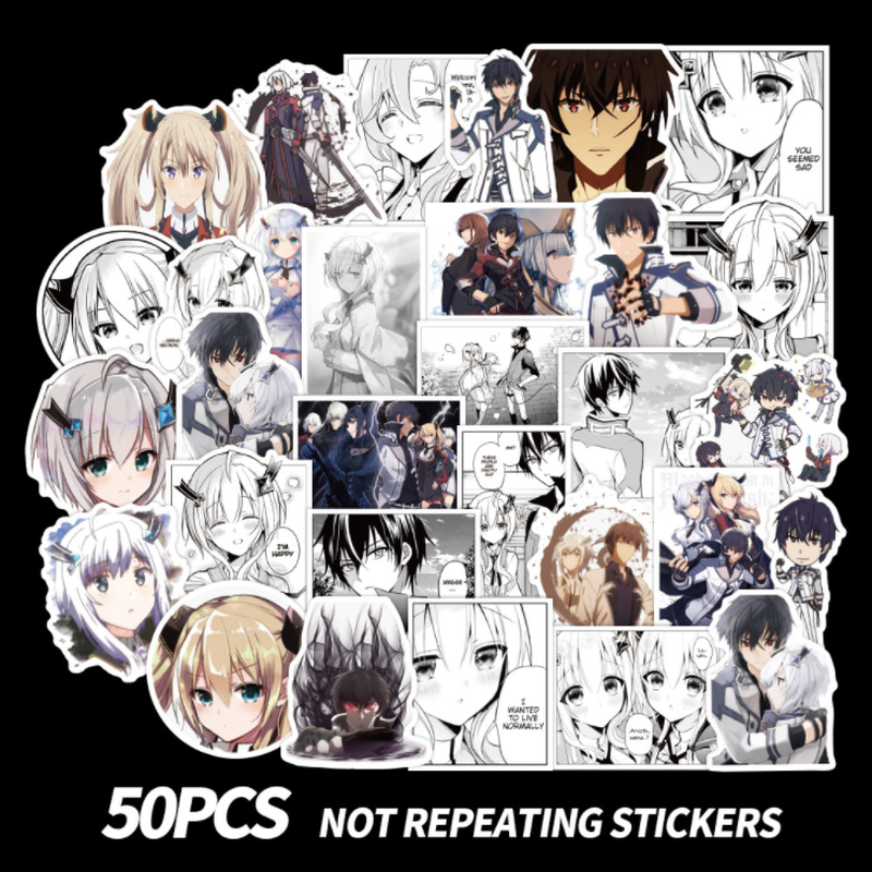 Z&M❀Những bộ phận Misfit of Demon King Academy-Series Stickers❀50Cái/Bộ Decal dán Anime Nhật Bản cho Đồ chơi