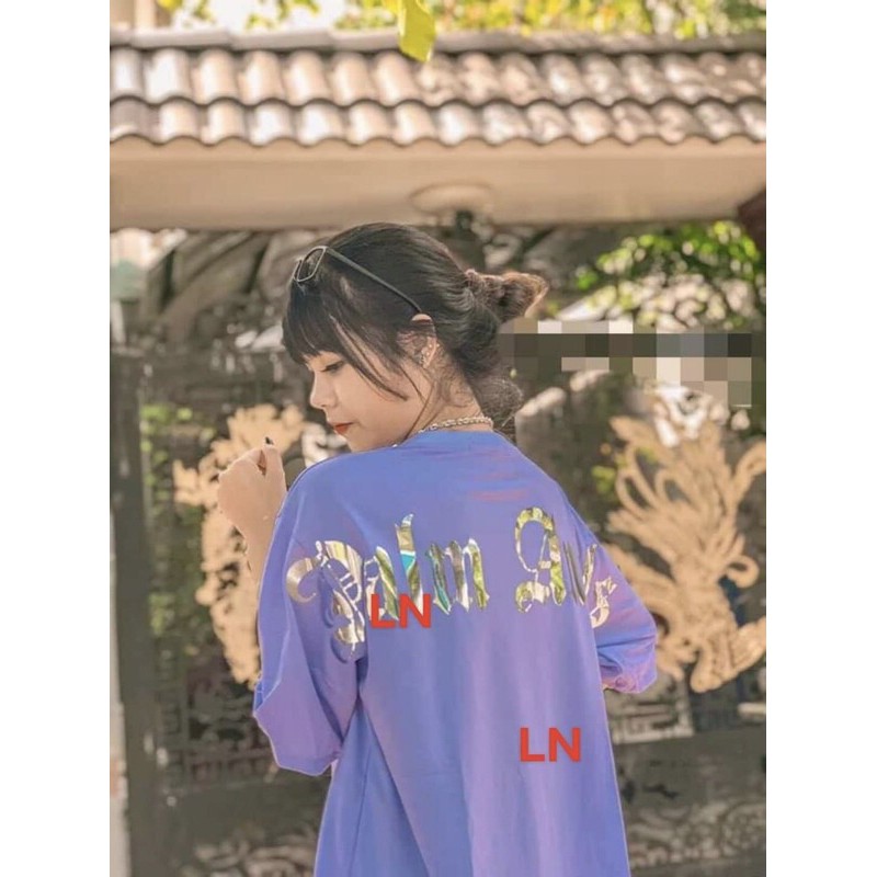 Áo phông ánh gương palin in lưng LN12