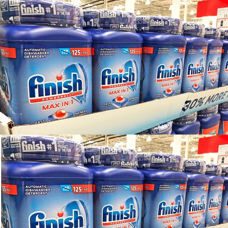 finish max in1 sản phẩm cao cấp dùng cho máy rửa chén bát Hộp 125 viên