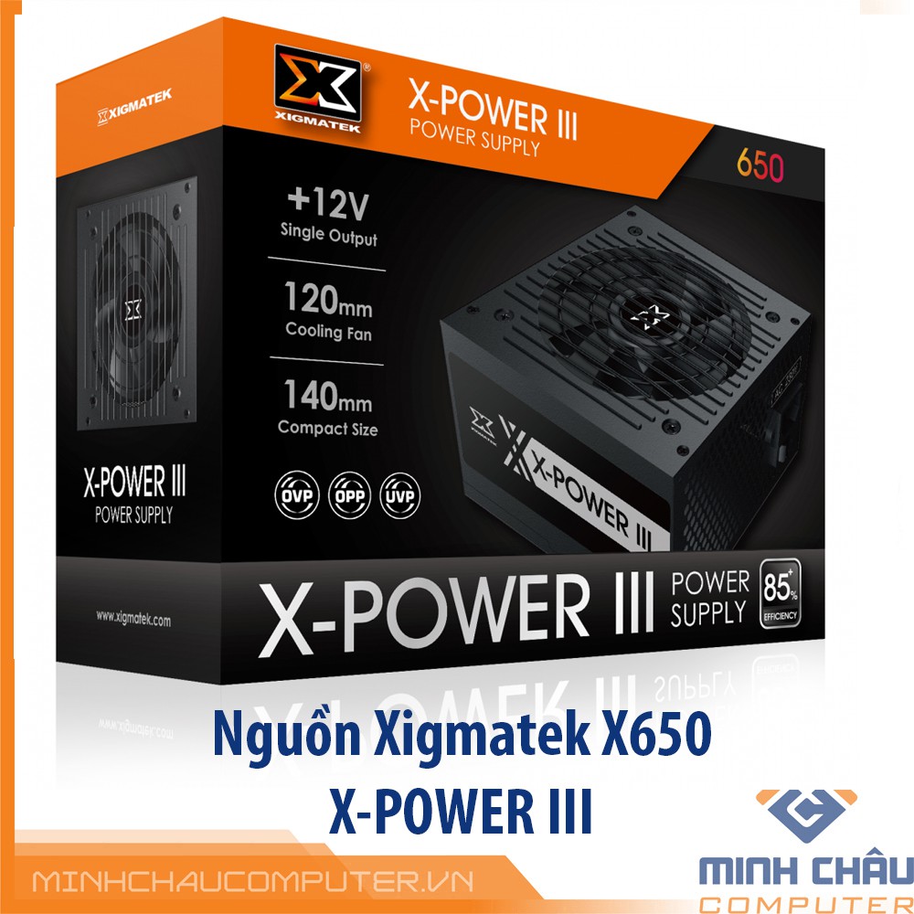 Nguồn XIGMATEK X-POWER III X-650 (EN45990) - Bảo hành chính hãng Mai Hoàng 36 T