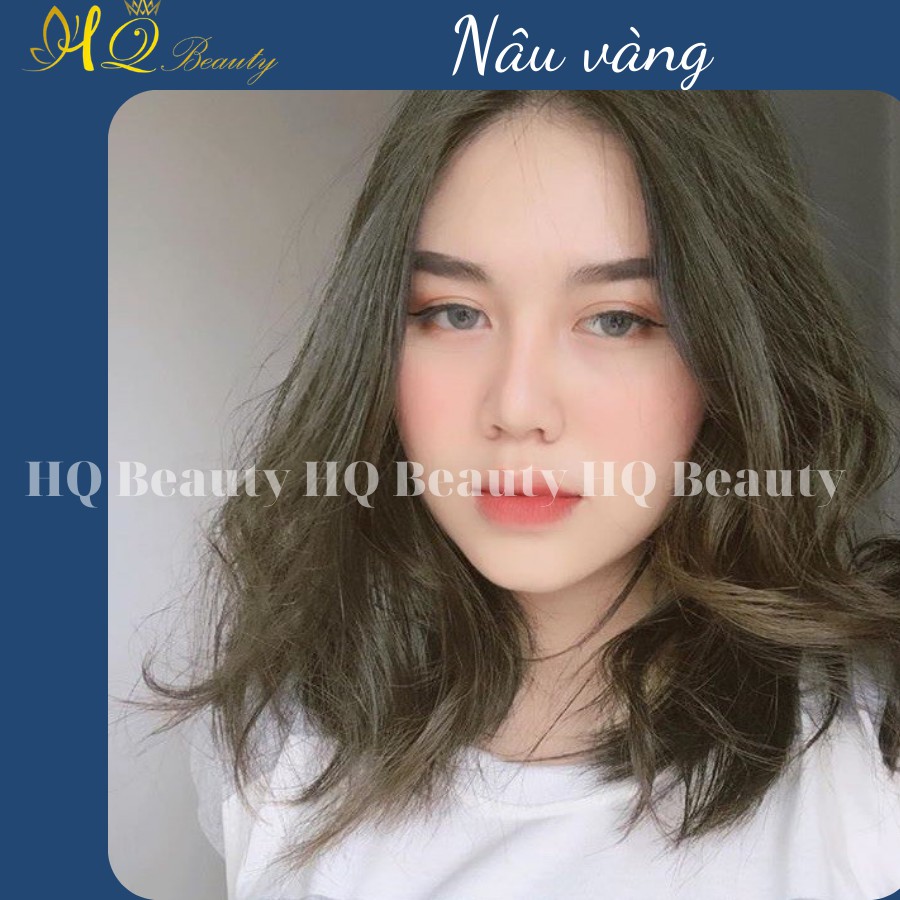 Thuốc nhuộm tóc màu xanh rêu + tặng kèm trợ nhuộm