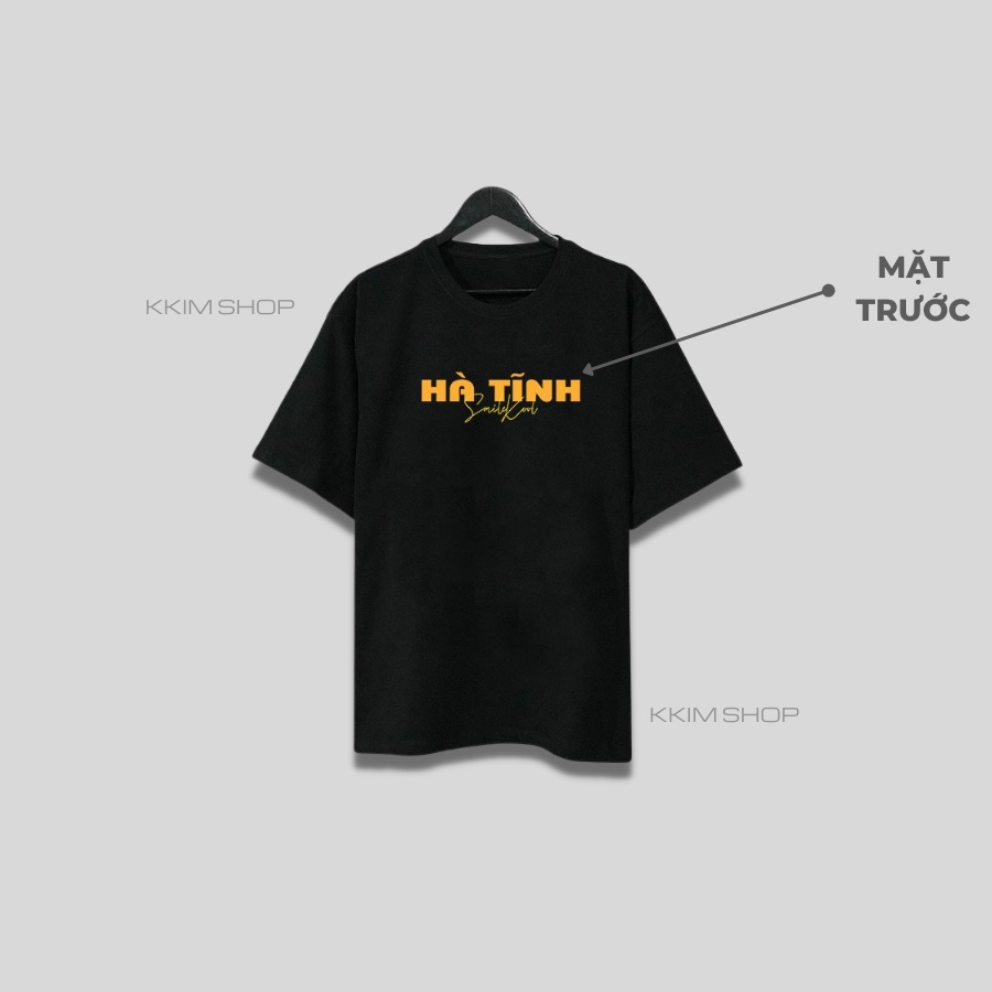 Áo thun tay lỡ HÀ TĨNH, Áo phông 63 tỉnh thành Form rộng oversize, chất liệu Cotton KKIMSHOP