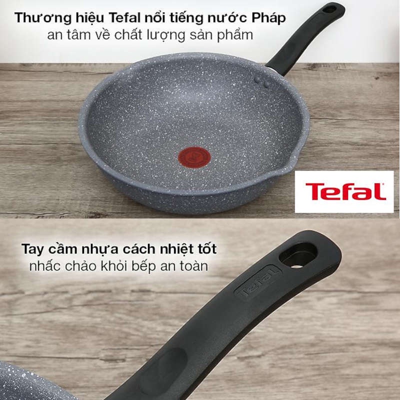 Chảo nhôm sâu lòng chống dính đáy từ Tefal Cook Healthy G1348695 size 28cm bảo hành 24 tháng