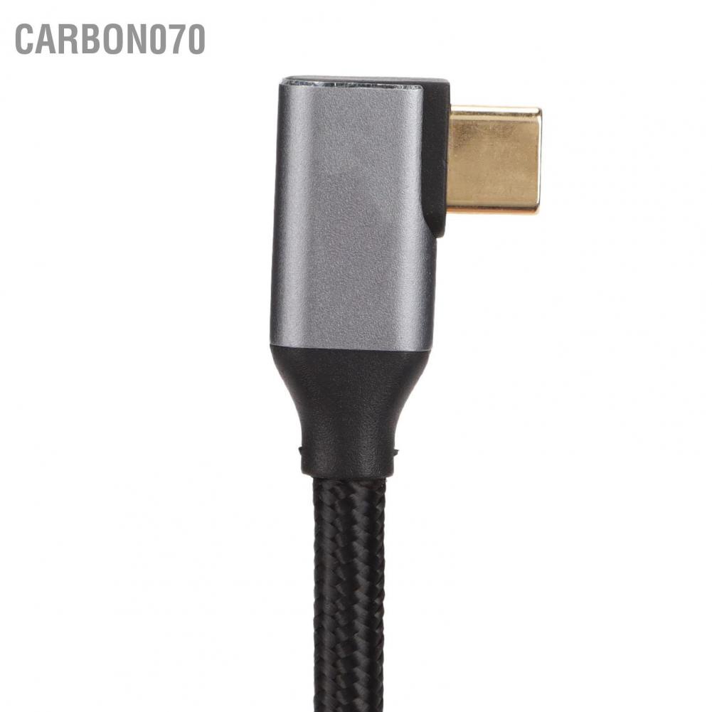 Carbon070 Cáp PD 100W 4K góc phải 5A loại C cho điện thoại Xiaomi Dây nối dài 90 độ 3.1 Loại