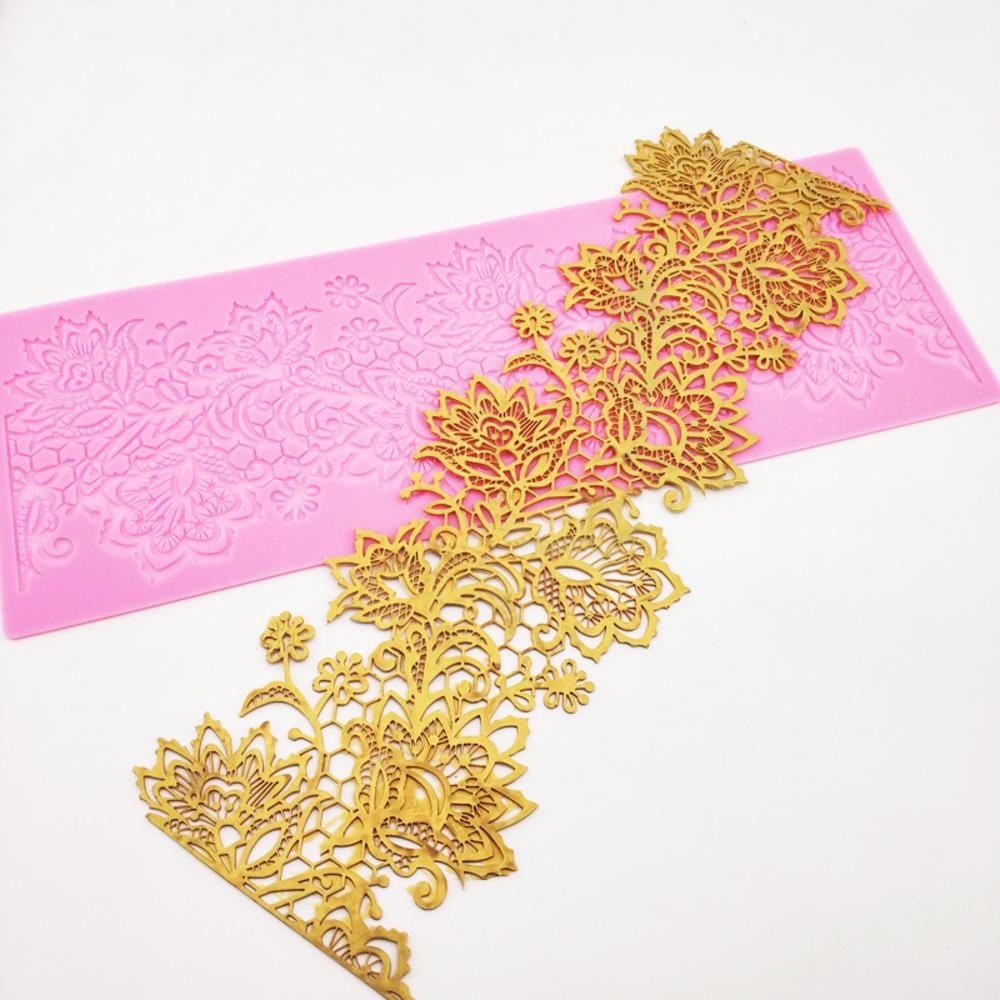 Khuôn Silicone Làm Bánh Họa Tiết Ren Hoa Phong Cách Vintage