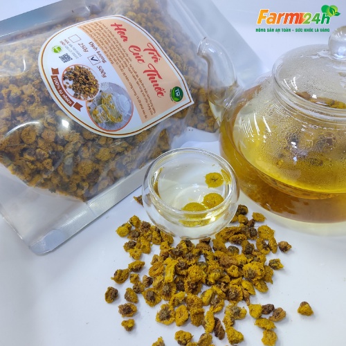 [Hàng Siêu Đẹp] Trà hoa cúc chi Hưng Yên sấy khô nguyên bông (cúc tiến vua), thích hợp làm quà biếu tặng