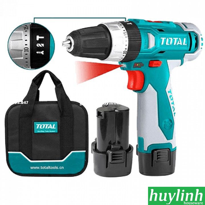 Máy khoan búa dùng pin Total TIDLI228120 - 2 pin Li-on 12V