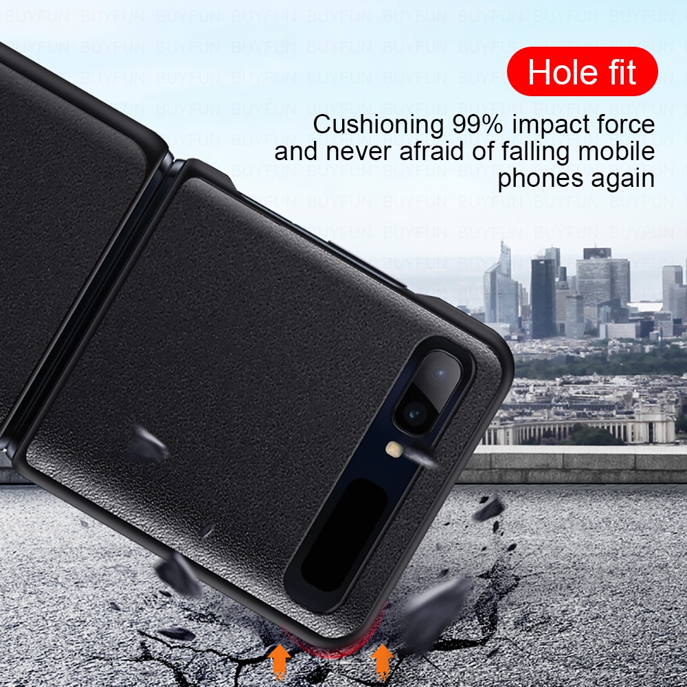 Ốp điện thoại da chống sốc dạng gập sm-f700 cho Samsung galaxy z flip | BigBuy360 - bigbuy360.vn