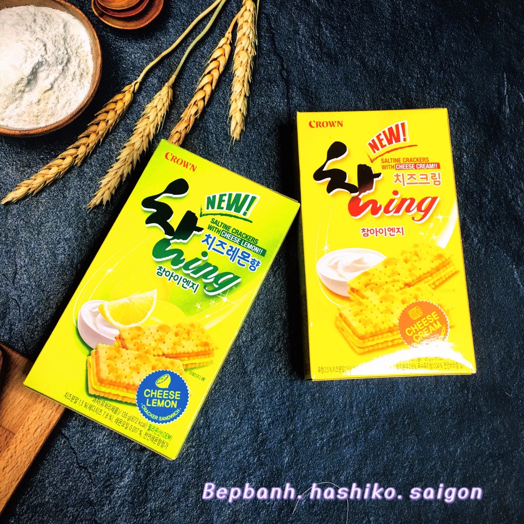 BÁNH QUY CRACKER PHÔ MAI CROWN 135G