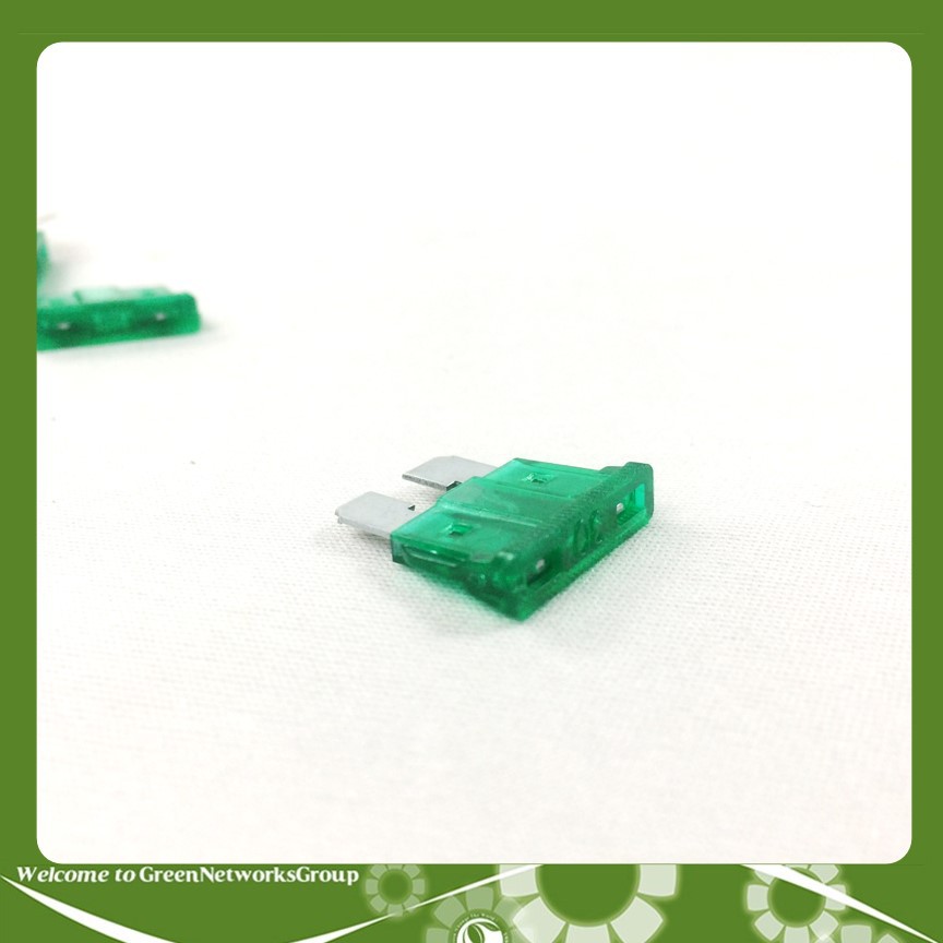 Bộ 10 cái cầu chì dùng trong xe Oto và Xe máy cỡ size M dài 19x18mm (Loại 30A) Greennetworks