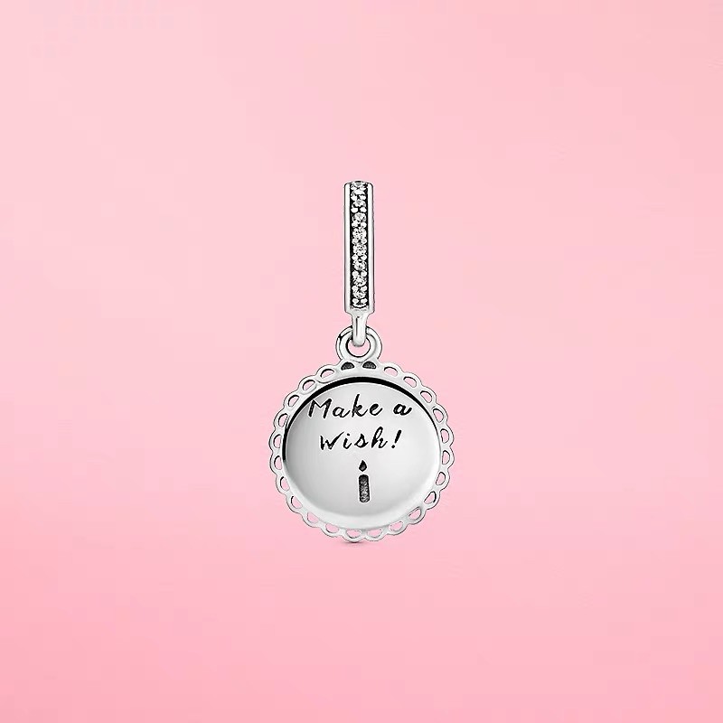 charm pan treo happy birth day bạc s925