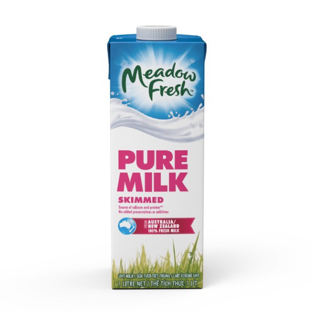 Hộp sữa tươi tiệt trùng Tách béo Meadow Fresh 1L