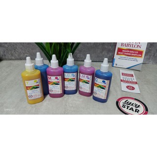 Bộ mực nước 100ml sử dụng cho máy in màu epson - canon - hp