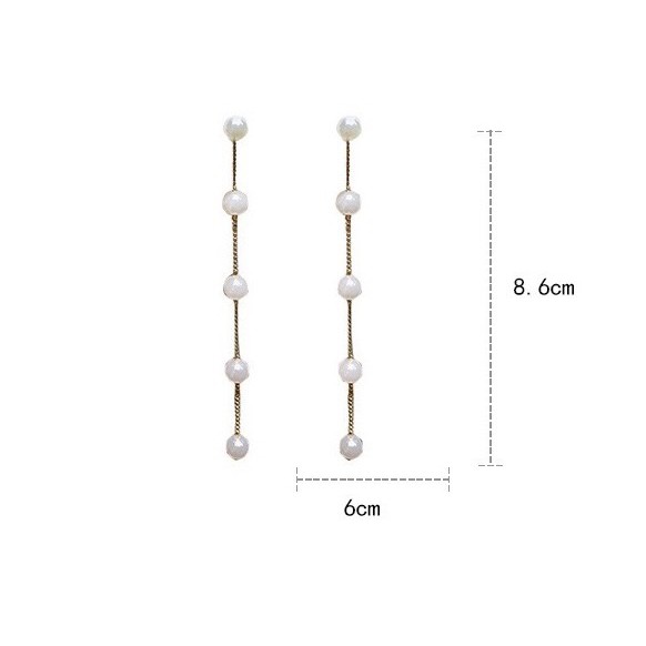 Bông Tai Nữ Hợp Kim Cao Cấp ERASHOP 078091 - Dây Châu Nhỏ Sang Trọng, Tiểu Thư, Phù Hợp Đi Tiệc, Đi Chơi Siêu Rẻ Đẹp