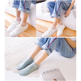 Set 5 Đôi Vớ ngắn nữ Mèo con Chibi