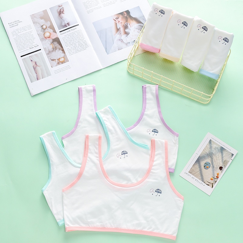 Áo lót vải cotton Mỏng Thời Trang Mùa Hè Dành Cho Bé Gái 9-12 Tuổi