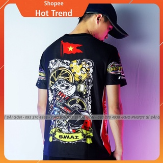 Áo thun Chibi Thái Lan VN Racing Boy nam xe máy Racing - Áo tem đấu xe ngắn tay Uma Racing