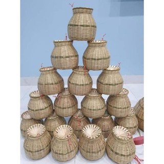 Giỏ cua to , giỏ cá,  giỏ tre decor size 16cm