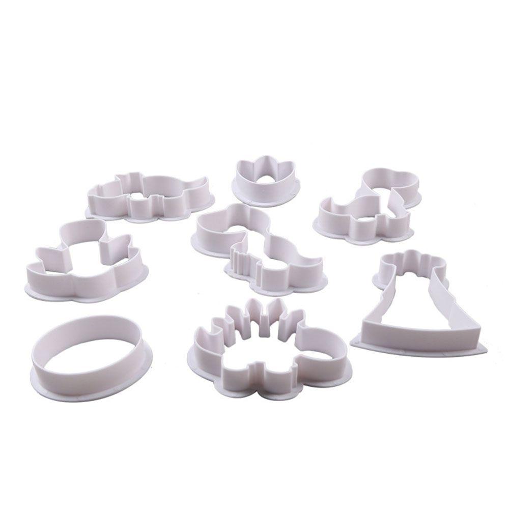 Set 8 Khuôn Cắt Tạo Hình Bánh Quy Hình Động Vật 3D Bằng Nhựa