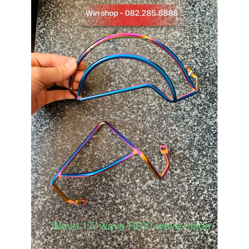 Bộ bảo vệ lốc máy 2 bên bằng Titan 7 màu -Nắp cho các dòng xe như Wave110cc/ Wave 50-100cc/ Dream/ Sirius/ Wave RSX...