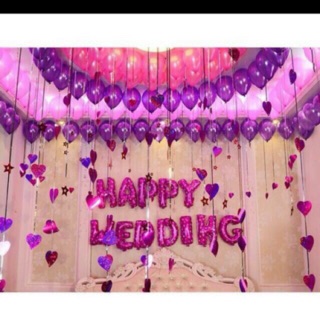 Sét bóng happy wedding trang trí phòng cưới pcp1