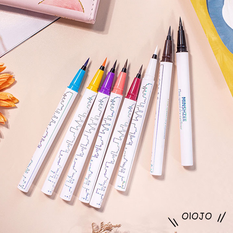 ⚜️Bút Kẻ Mắt Nước 5 Màu Không Trôi Đầu Bút Mảnh Dễ Dùng Chống Nước Lâu Trôi Không Nhoè Minshzee