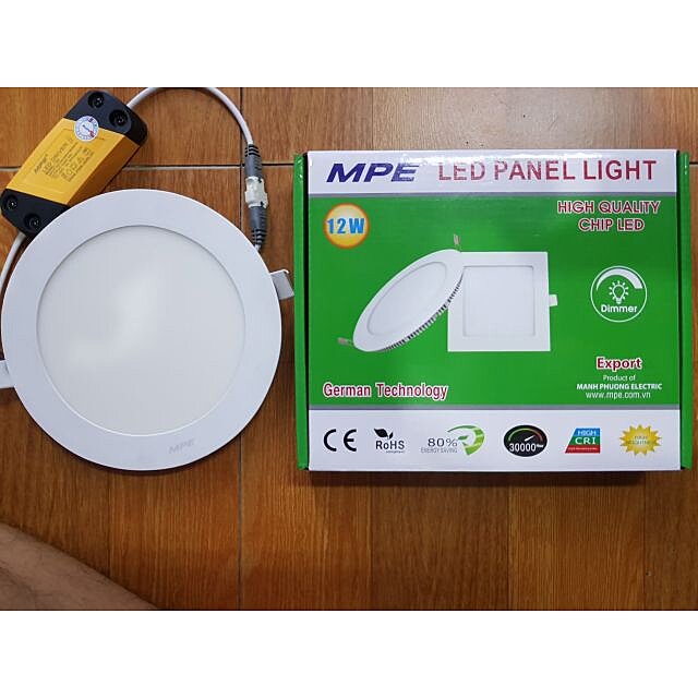 Đèn led âm trần vuông siêu mỏng MPE 6W - 9W - 12W - 15W - 18W - 24W ánh sáng trắng 6500k chính hãng