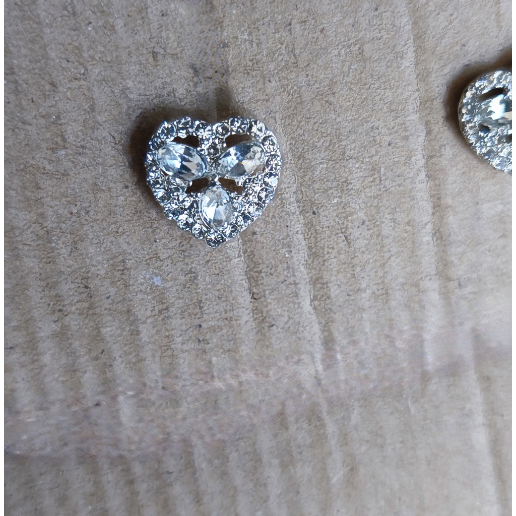Bộ Vòng cổ + Bông Tai Mạ Bạc Đính Đá Zircon Hình Trái Tim Thời Trang