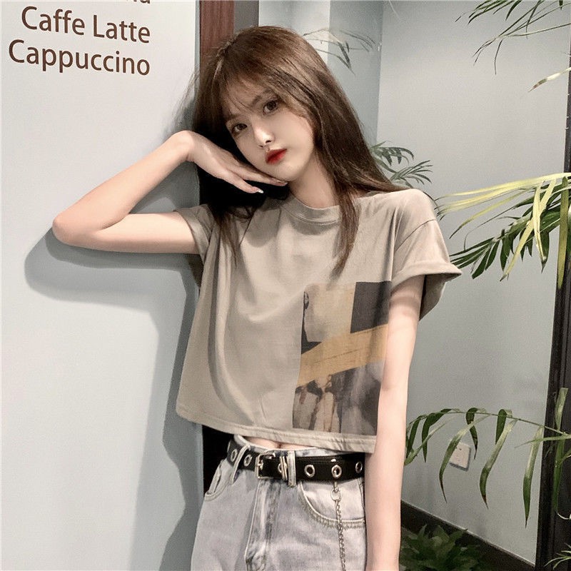 Áo croptop nữ form rộng cotton siêu mịn ZOZORO phong cách năng động 2 màu cá tính - AT08