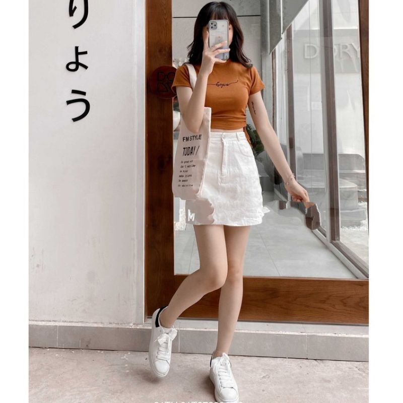 Áo Croptop Rút Bên Thêu Loại 1 Siêu Cao Cấp