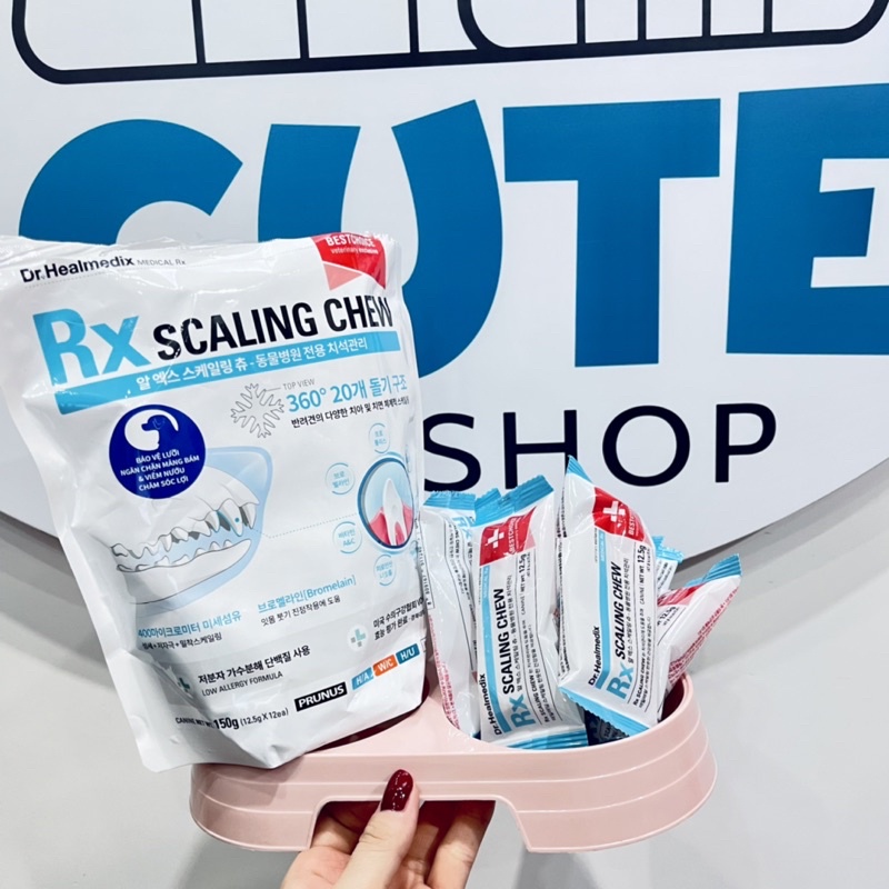 Bánh gặm tốt cho răng Dr.Healmedix Rx Scaling Chew 150g (12,5g x 12 gói)