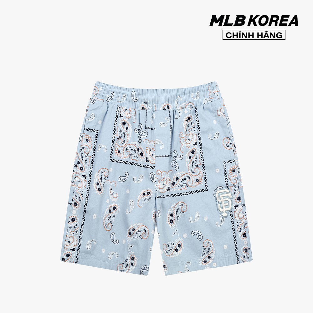 MLB - Quần shorts jeans nữ Paisley Cotton Midi Woven 31SMUP131-14S
