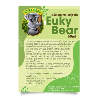 Dầu khuynh diệp Úc Euky Bear 60ml