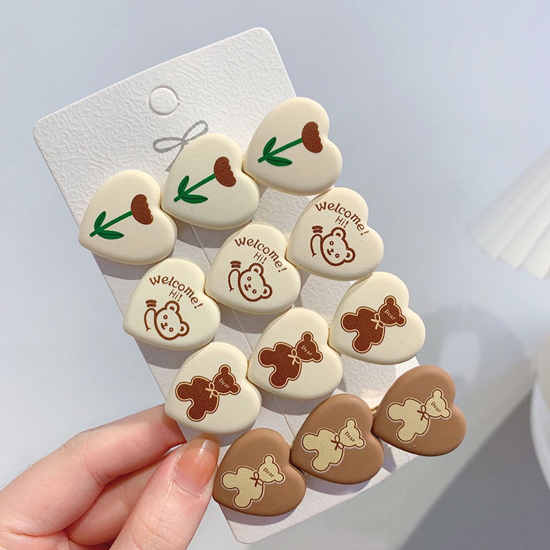 Kẹp tóc họa tiết hoạt hình dễ thương thời trang mùa hè