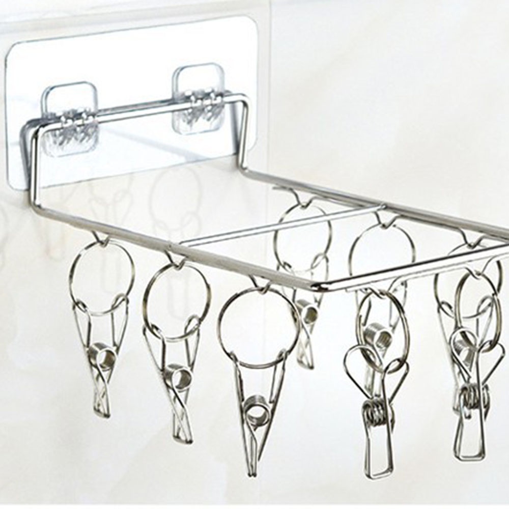 Bộ 2 Móc Dán Tường Bằng Nhựa Trong Suốt Không Để Lại Dấu Vết