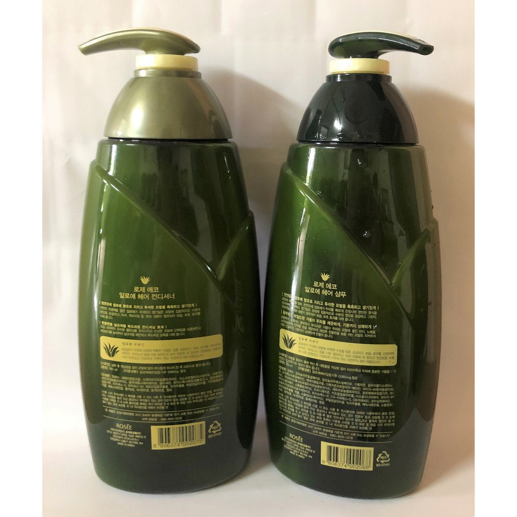 Dầu gội và xả nha đam eco aloe 760ml