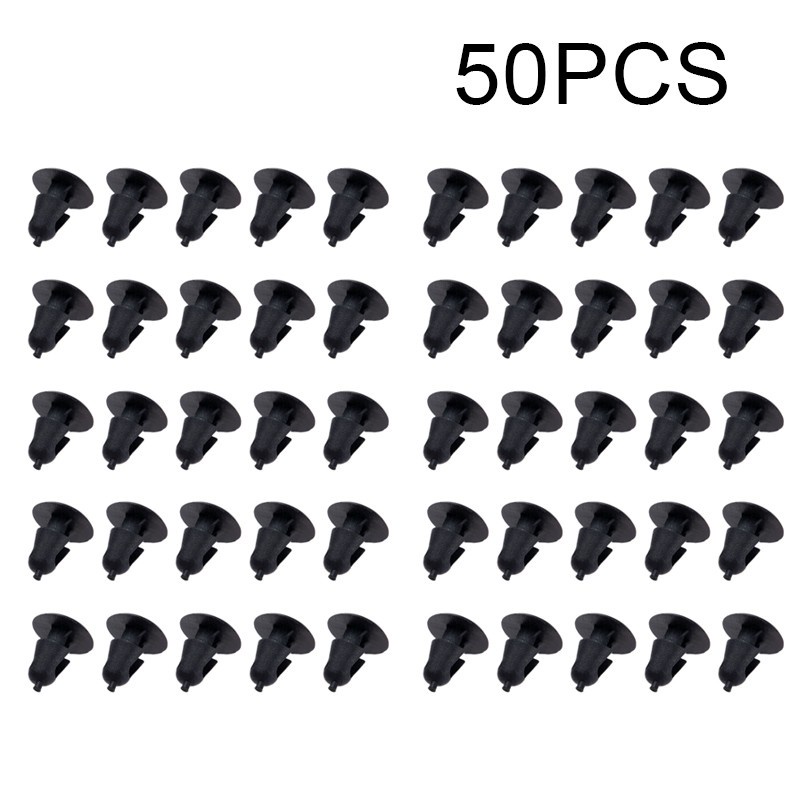 Bộ 50 Chốt Cài Nhựa Màu Đen Thay Thế Cho Xe Hơi