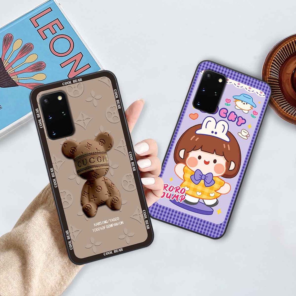 Ốp Samsung S20 / S20 Plus / S20+ bear brick, gấu đáng yêu, dễ thương
