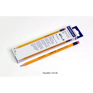 Hộp 12 chiếc bút chì gỗ có tẩy STAEDTLER 134 (2B/HB) chính hãng